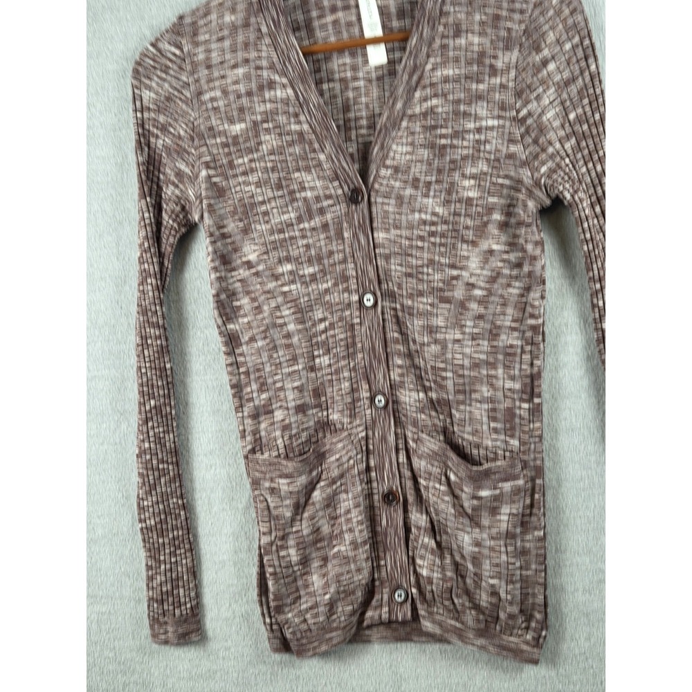 Athleta Women's XS Button Front Revolve Cardigan Sweater Ribbed Stretch Buttons